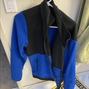 Black & blue jacket.